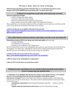 and our ground water