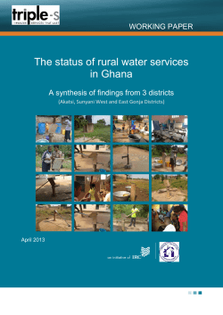 The status of rural water services in Ghana