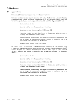 Registrar of Titles Directions for the Preparation of Plans Section 3