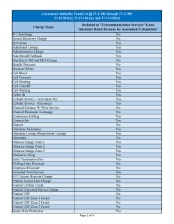 Charge Types Included as "Telecommunication Services" Gross