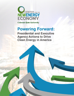 Powering Forward: Presidential and Executive Agency Actions to