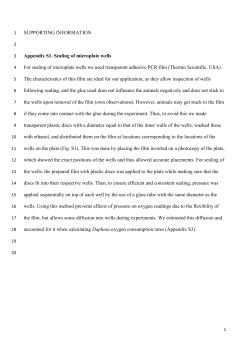 SUPPORTING INFORMATION Appendix S1. Sealing of microplate