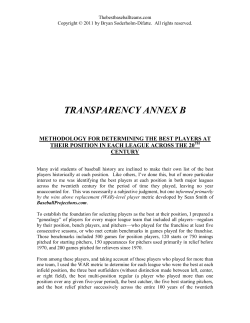 Methodology For Determining The Best Players at Their Position in
