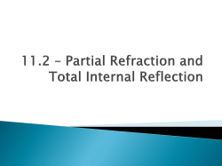 11.2 &ndash; Partial Refraction and Total Internal Reflection