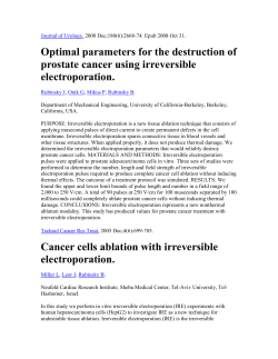 Irreversible electroporation