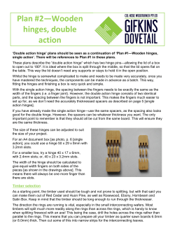 Single Action Wooden Hinge
