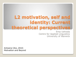 L2 motivation, self and identity