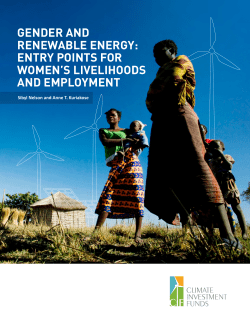Gender and Renewable Energy