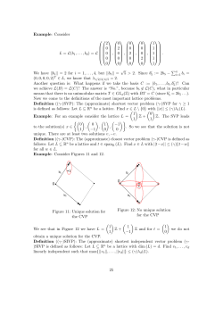 Example: Consider L = L(b 1,...,bd)