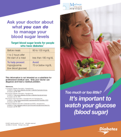 Glucose / Blood Sugar Pamphlet