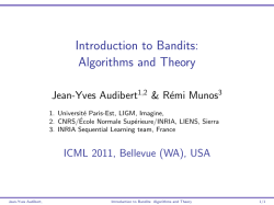 Introduction to Bandits: Algorithms and Theory - imagine