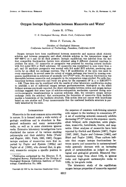 Oxygen isotope equilibrium between muscovite