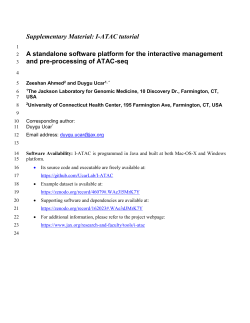 I-ATAC tutorial A standalone software platform for the