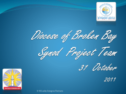 Diocese of Broken Bay Synod Gathering 3th, 4th June 2011
