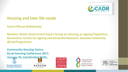 Housing and later life needs