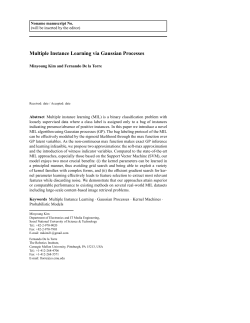 Multiple Instance Learning via Gaussian Processes