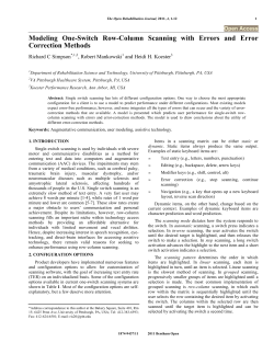 Modeling One-Switch Row-Column Scanning with Errors and Error