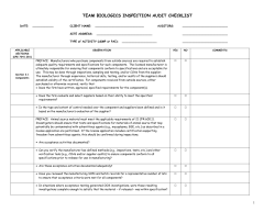 Team Biologics Audit Checklist