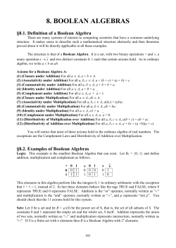 CHAP08 Boolean Algebra