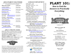 Plant 101 Brochure - Newsome High School