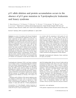 p53 allele deletion and protein accumulation occurs in the absence