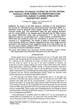 spin trapping technique studies on active oxygen radicals from