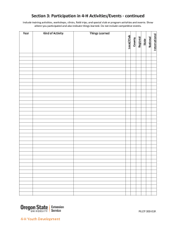 Section 3 - Oregon 4-H