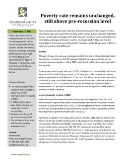 Poverty rate remains unchanged, still above pre