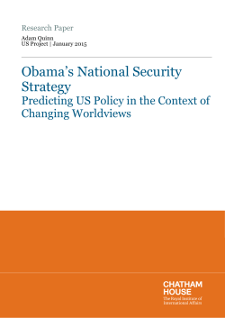 Obama`s National Security Strategy
