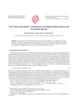 Ciric Type Generalized F-contractions on Complete Metric - PMF-a