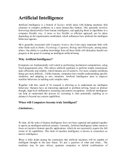 Artificial Intelligence