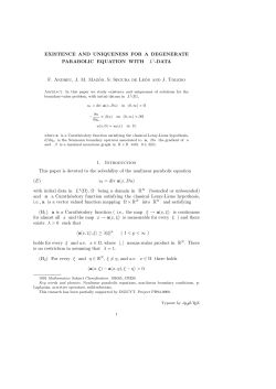 EXISTENCE AND UNIQUENESS FOR A DEGENERATE