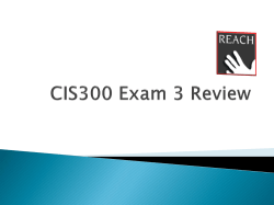 CIS300 Final Exam Review