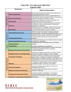 Cognitive Skills - Point Isabel ISD