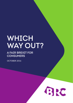 A Fair Brexit for Consumers