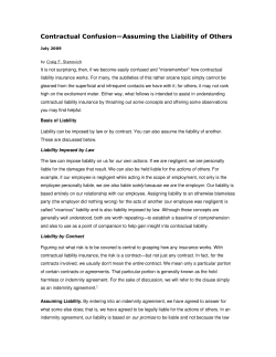 Contractual Confusion&mdash;Assuming the Liability of Others