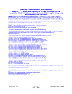 section 071 00 &ndash; bentonite waterproofing