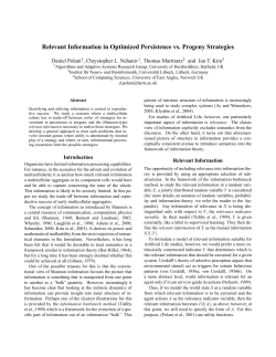 Relevant Information in Optimized Persistence vs. Progeny Strategies