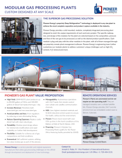modular gas processing plants