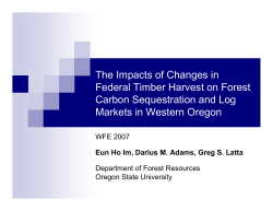 The Impacts of Changes in Federal Timber Harvest on Forest