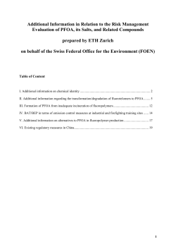 i) transformation of simple molecules to PFOA