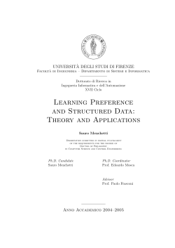 Learning Preference and Structured Data: Theory and Applications