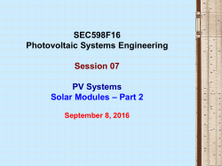 Solar Modules