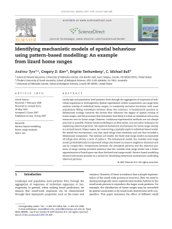 Identifying mechanistic models of spatial behaviour using pattern