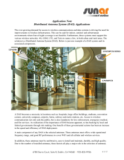 Application Note Distributed Antenna System (DAS) Applications