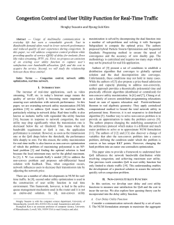 Congestion Control and User Utility Function for Real