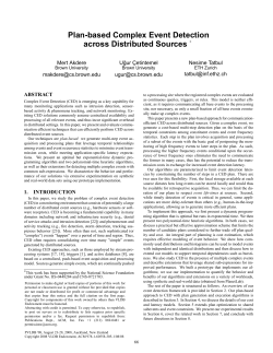 Plan-based Complex Event Detection across Distributed Sources