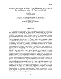 Ground Classification and Below Ground Response