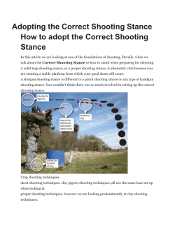 Adopting the Correct Shooting Stance