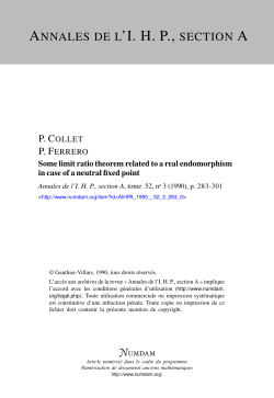 Some limit ratio theorem related to a real endomorphism in case of a